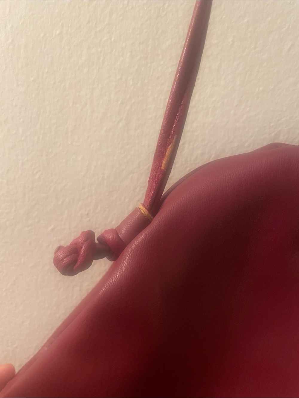 Source Unknown Burgundy Leather Shoulder Bag - Picture 4 of 10